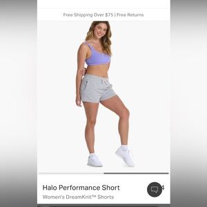 NWTO vuori Performance Short. Pale Grey Heather. Size Med